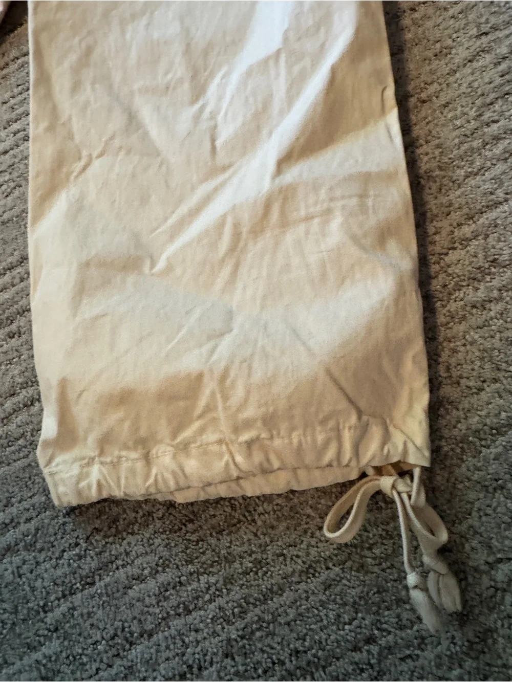 Front Street 8 NWT Ivory Beige Cargo Jogger Pants Euro Style Made in Italy Med